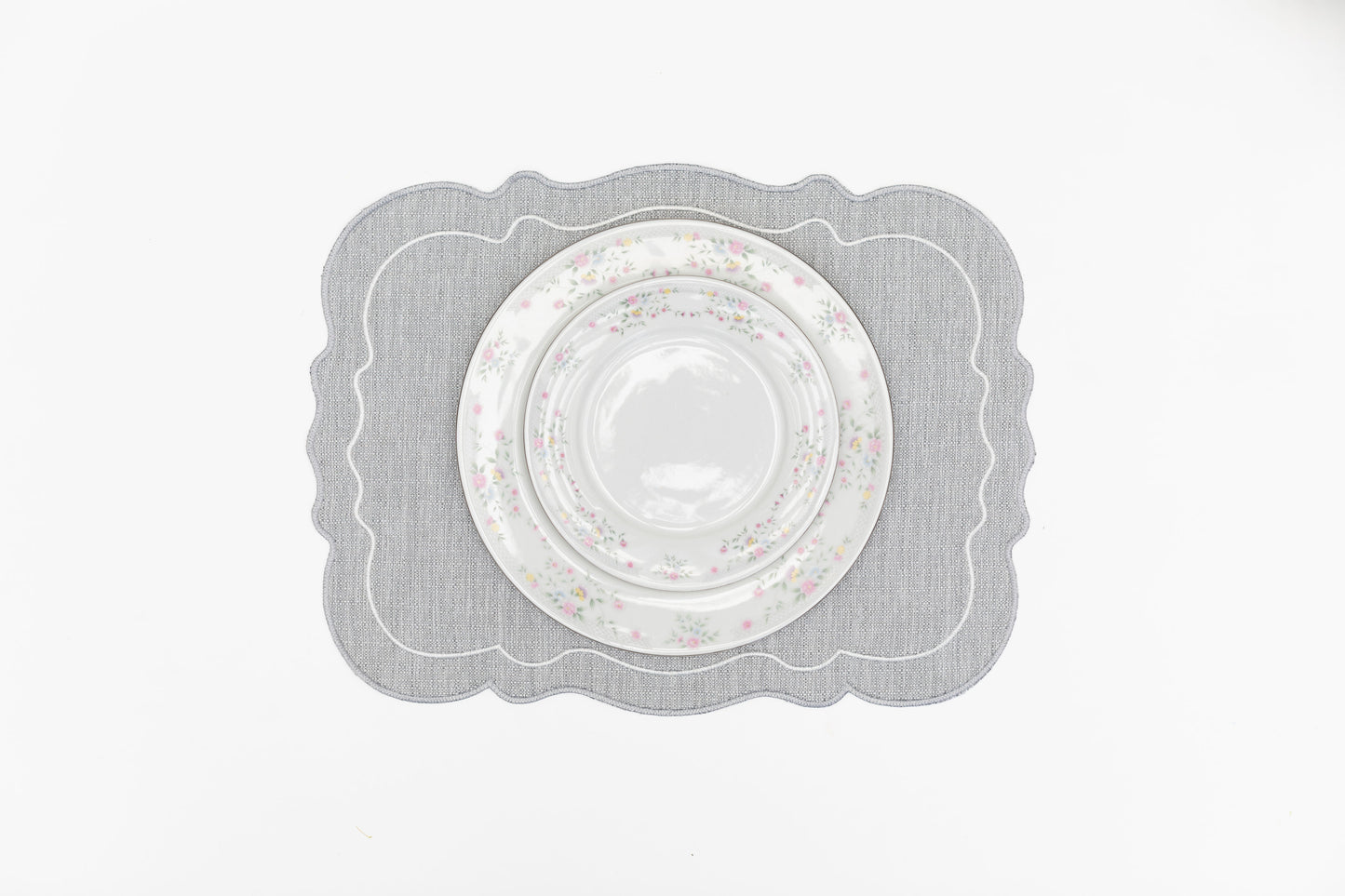 Set de 2 manteles individuales color gris repelentes al agua