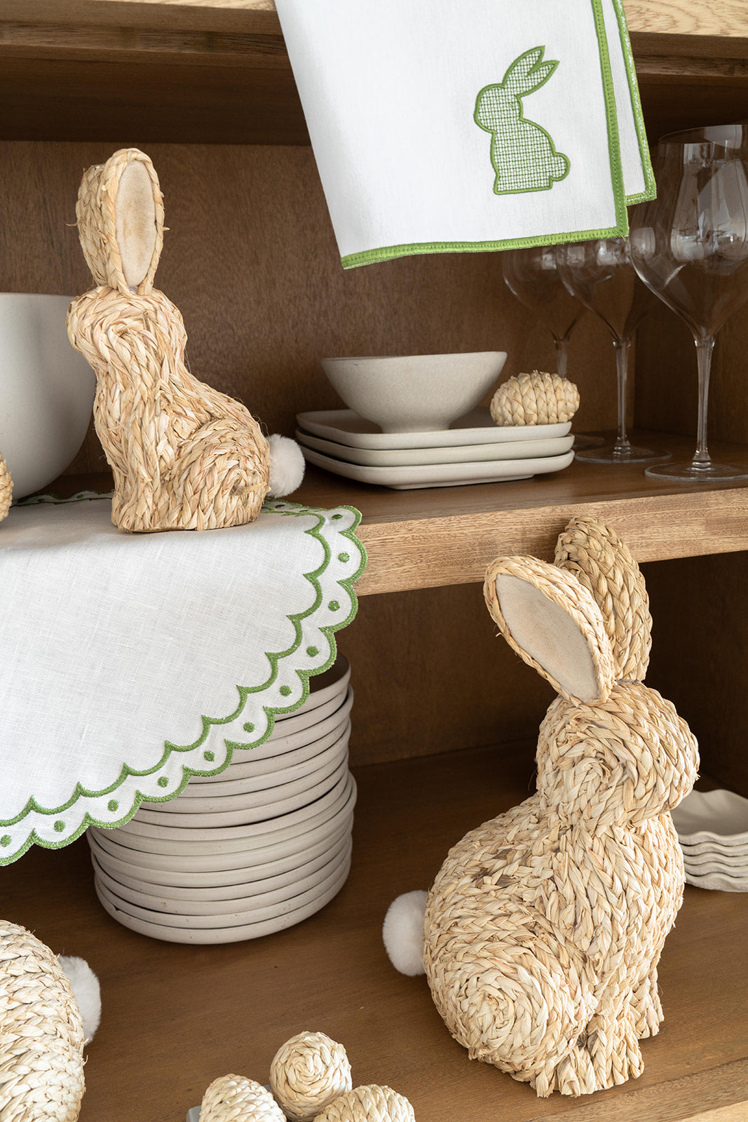 Set de 2 servilletas Bunny Verde