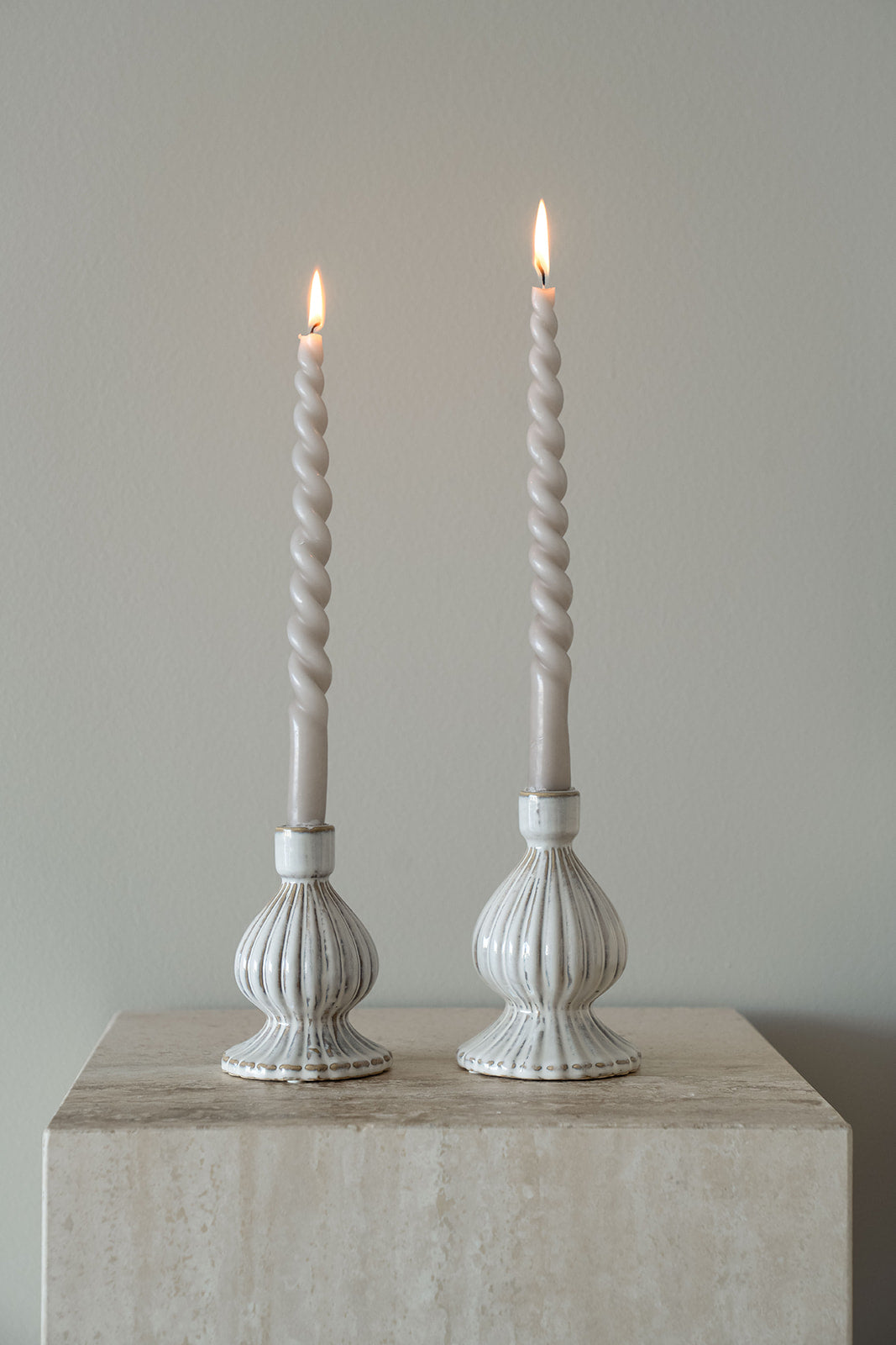 Portavelas Cecilia blanco chico