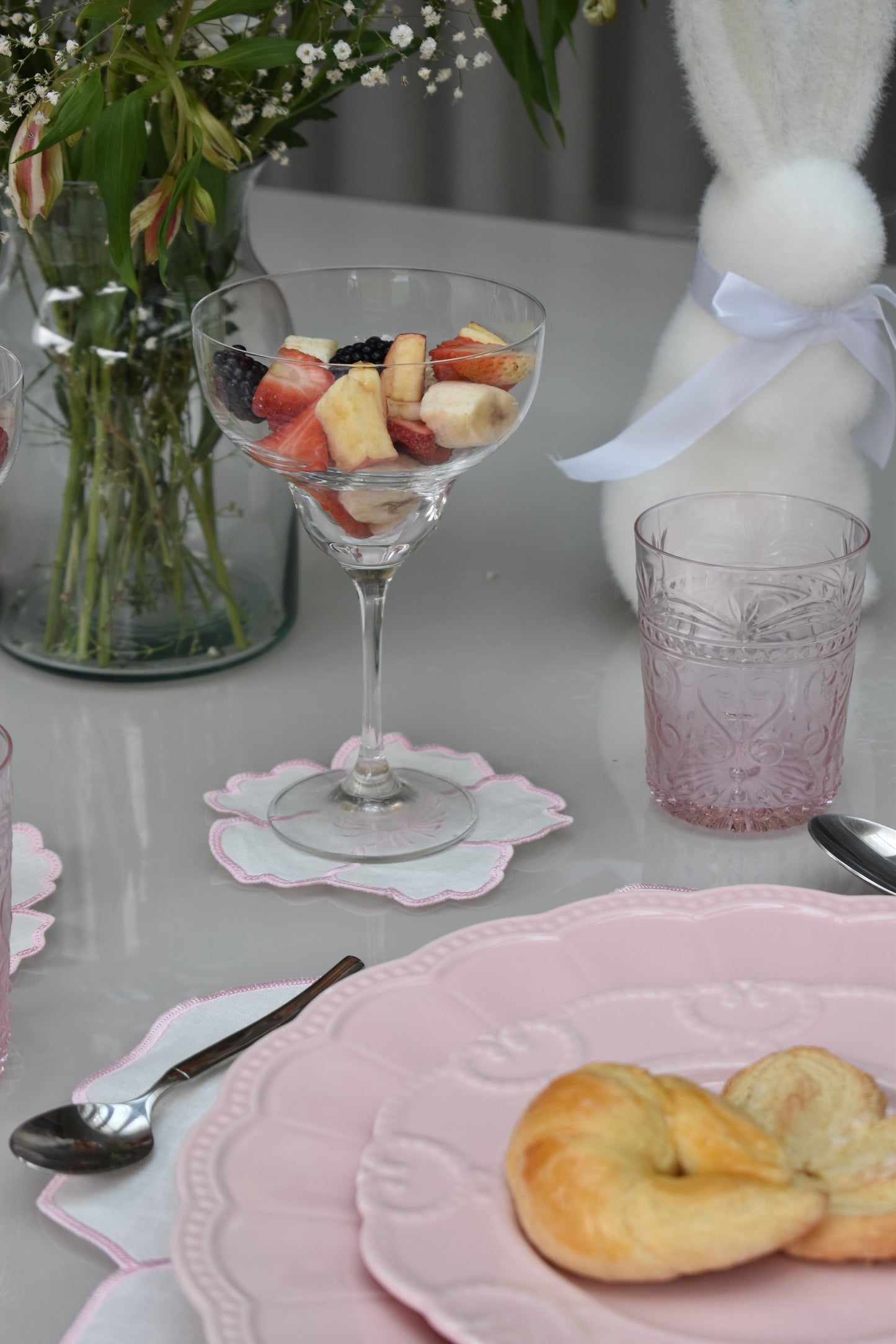 Set de 4 Portavasos Pink Daisy