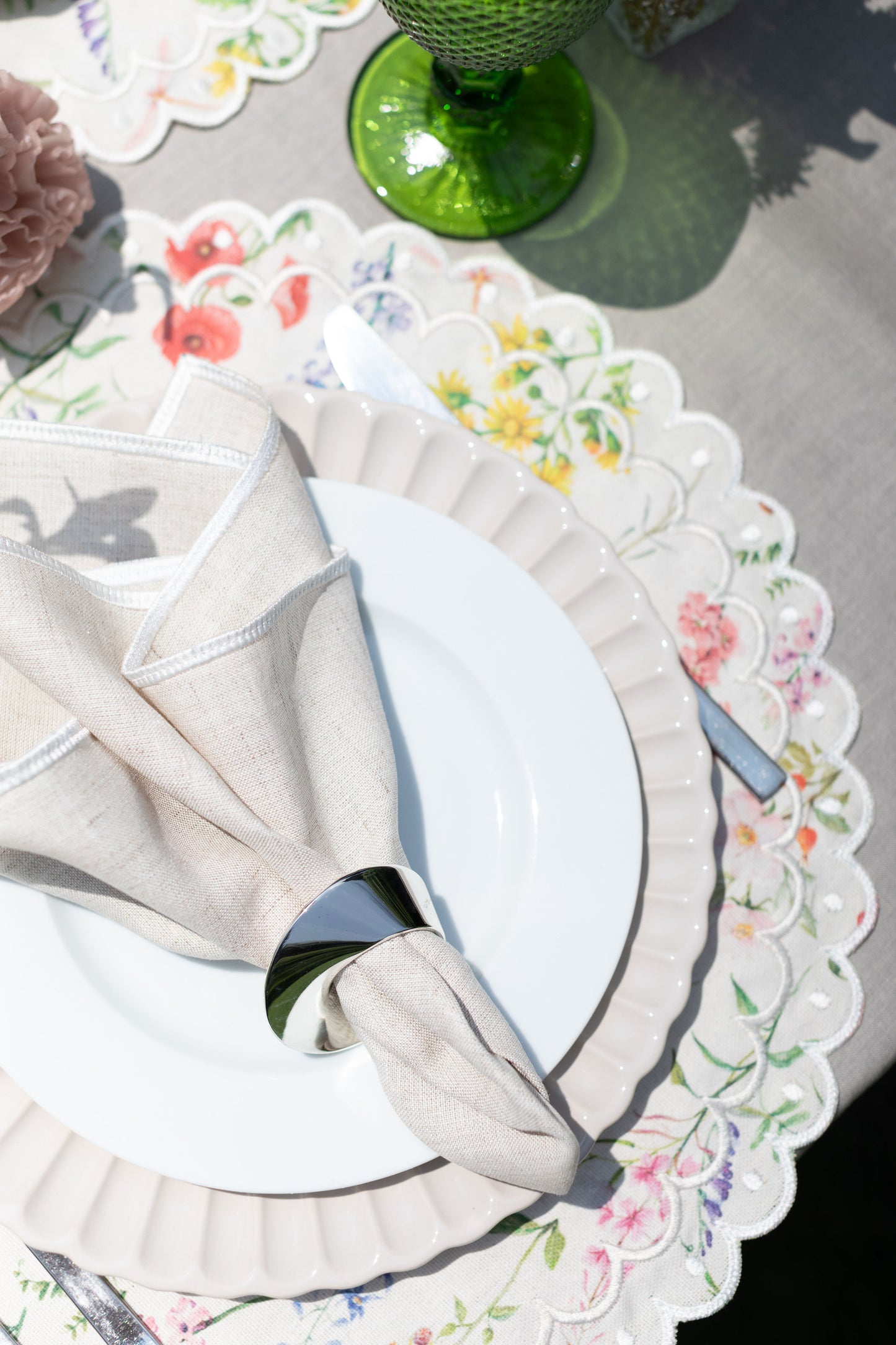 Set de 4 servilletas de lino cuadradas