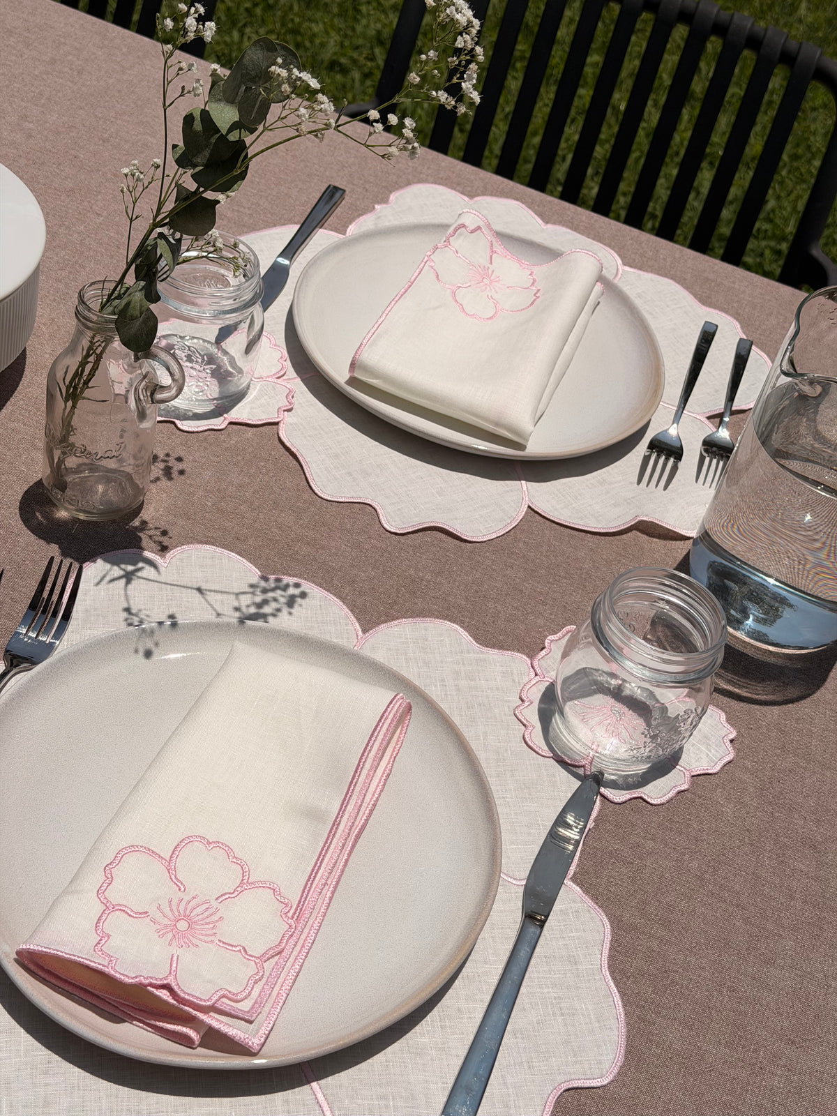 Set de 4 Portavasos Pink Daisy