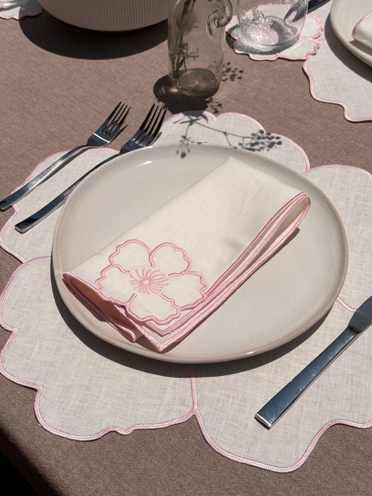 Set de 4 Individuales Pink Daisy