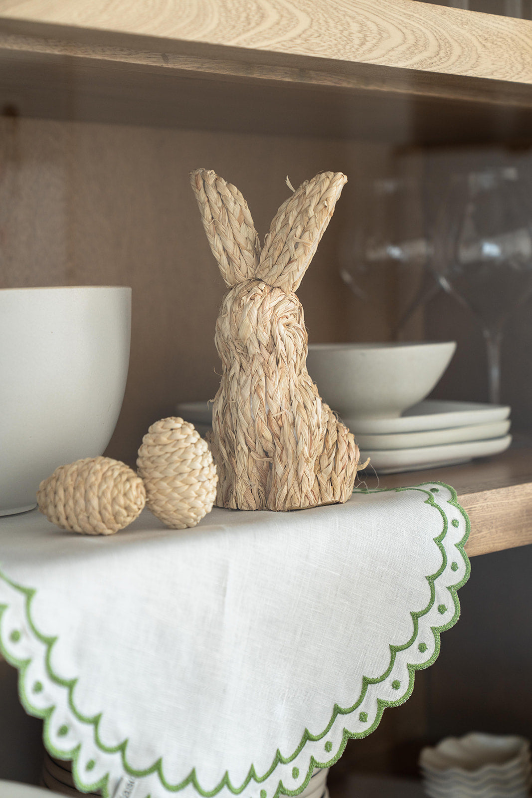 Bundle: Set de 2 Servilletas Bunny + 2 Individuales de lino Mariel verde