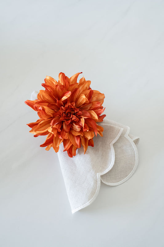 Servilletero de Dahlia naranja