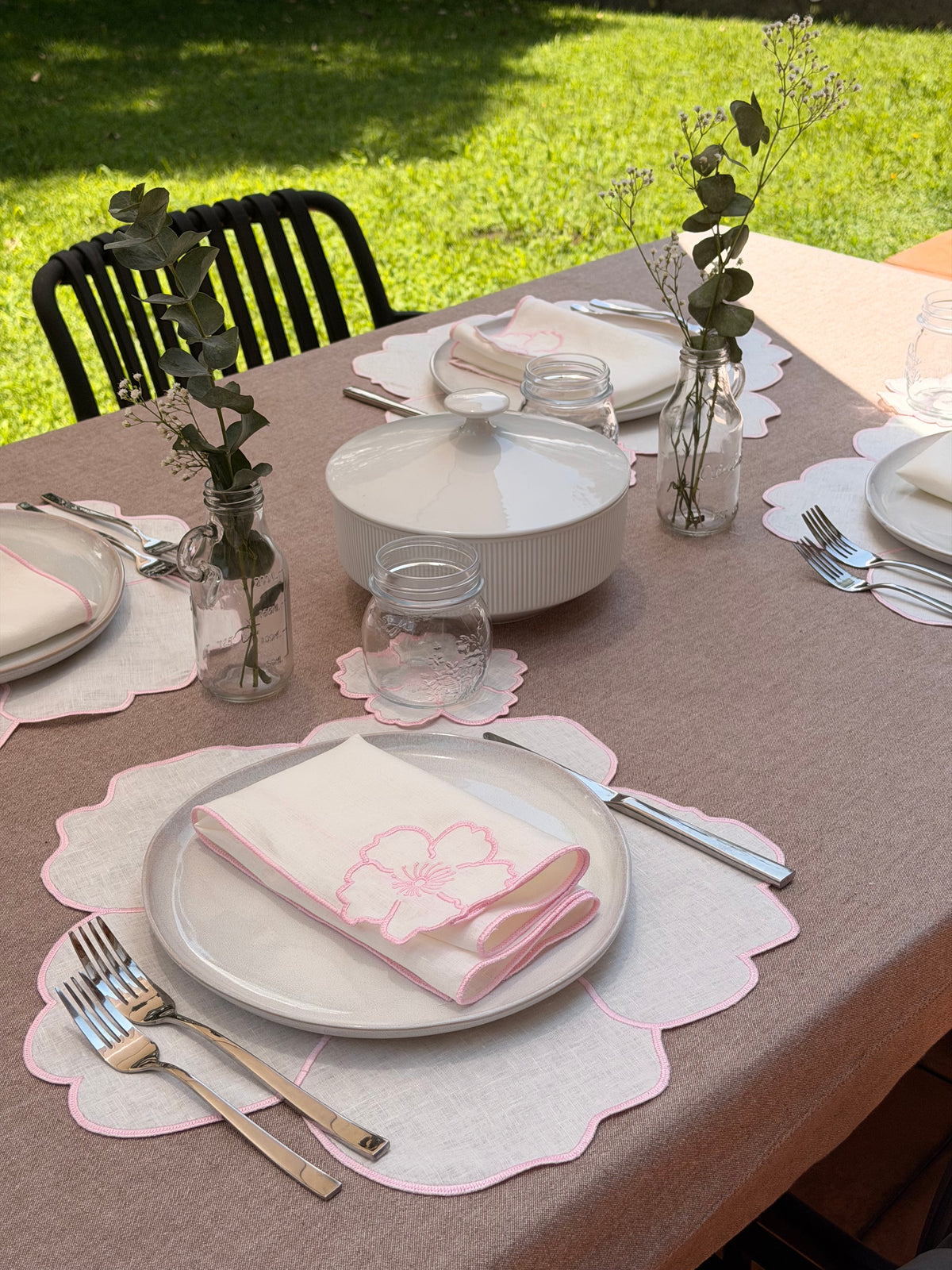 Set de 4 Servilletas Pink Daisy