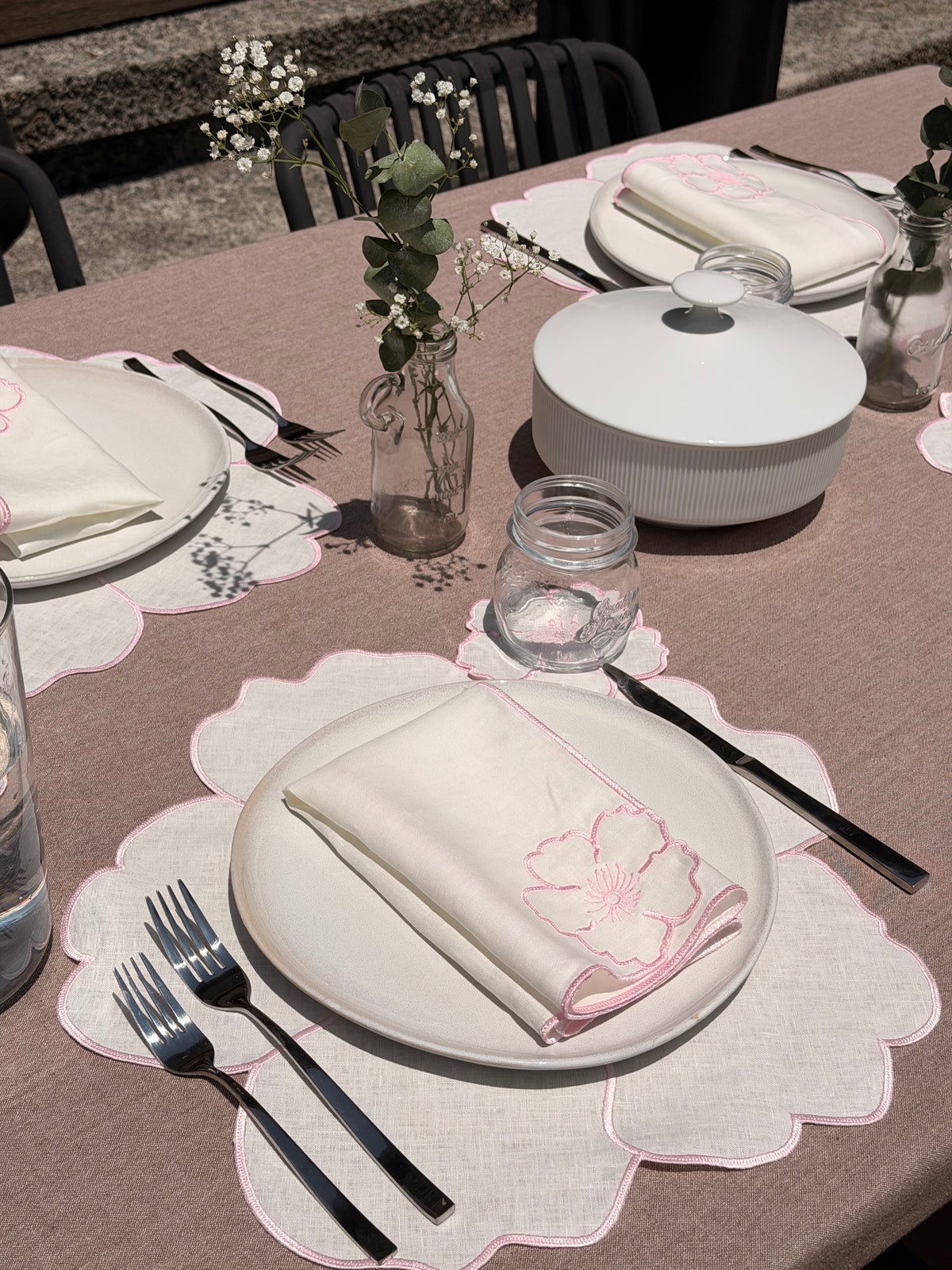 Set de 4 Individuales Pink Daisy
