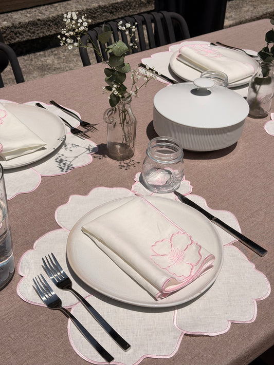 Set de 4 Individuales Pink Daisy