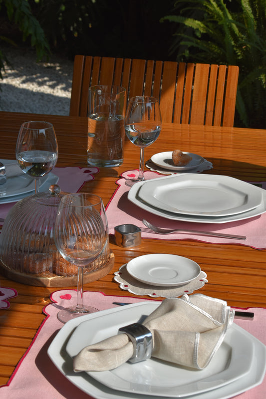 Set de 4 servilletas de lino cuadradas