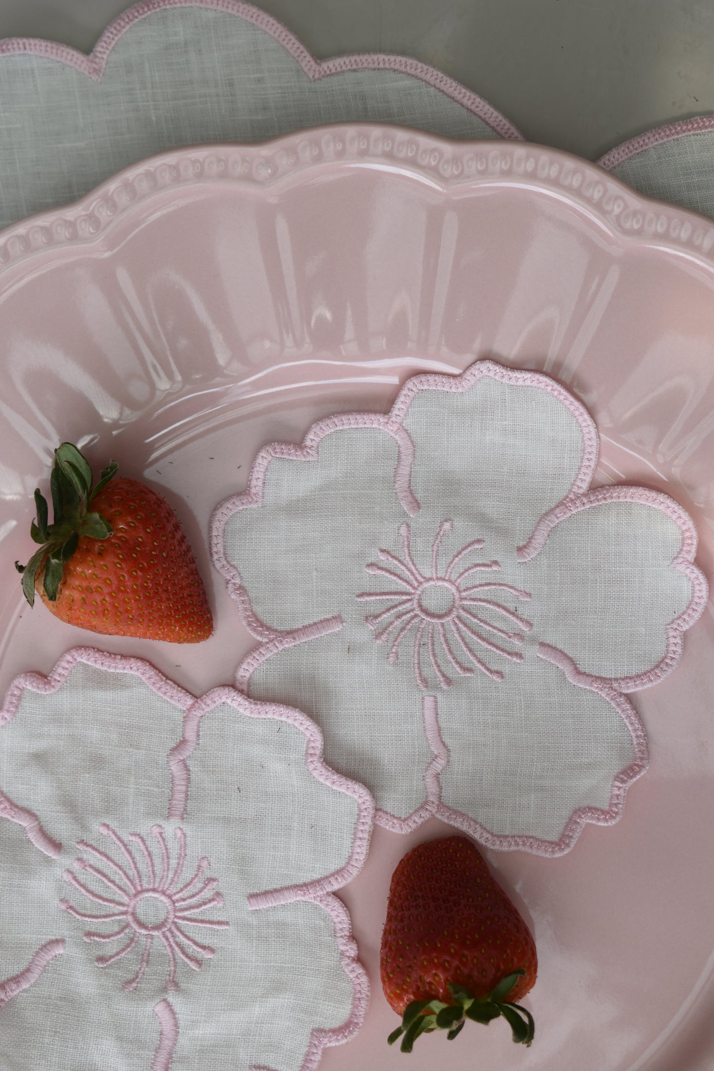Set de 4 Portavasos Pink Daisy