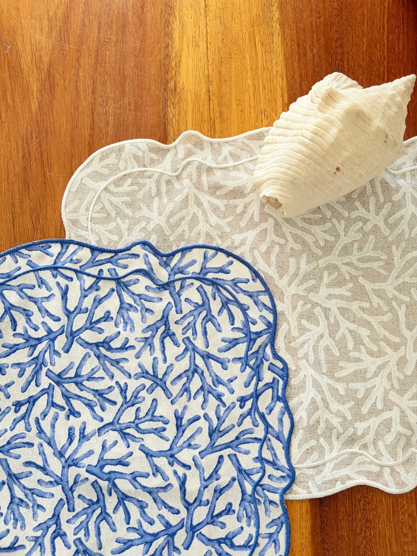 Set de 4 individuales Luisa Coral beige