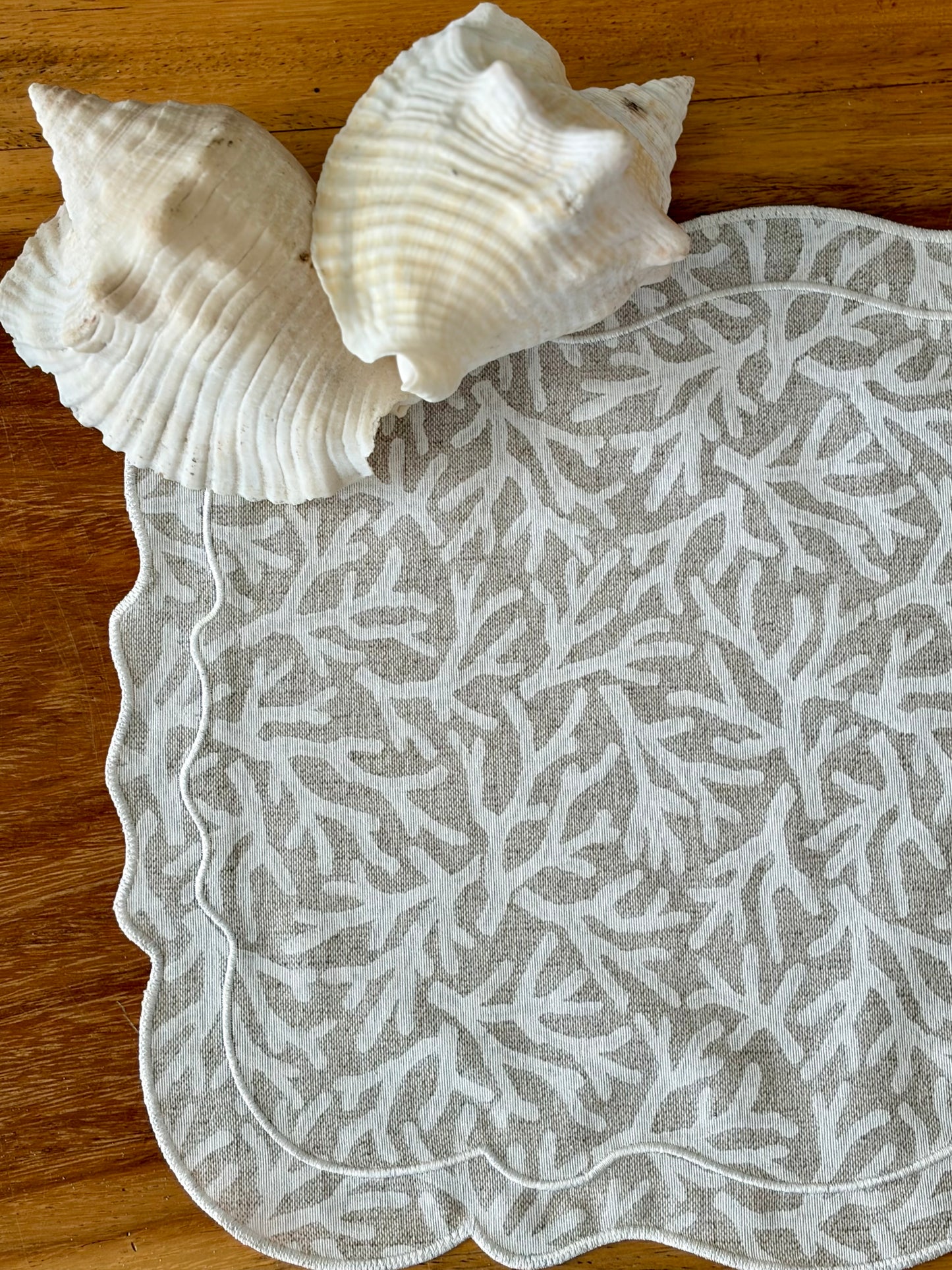 Set de 4 individuales Luisa Coral beige