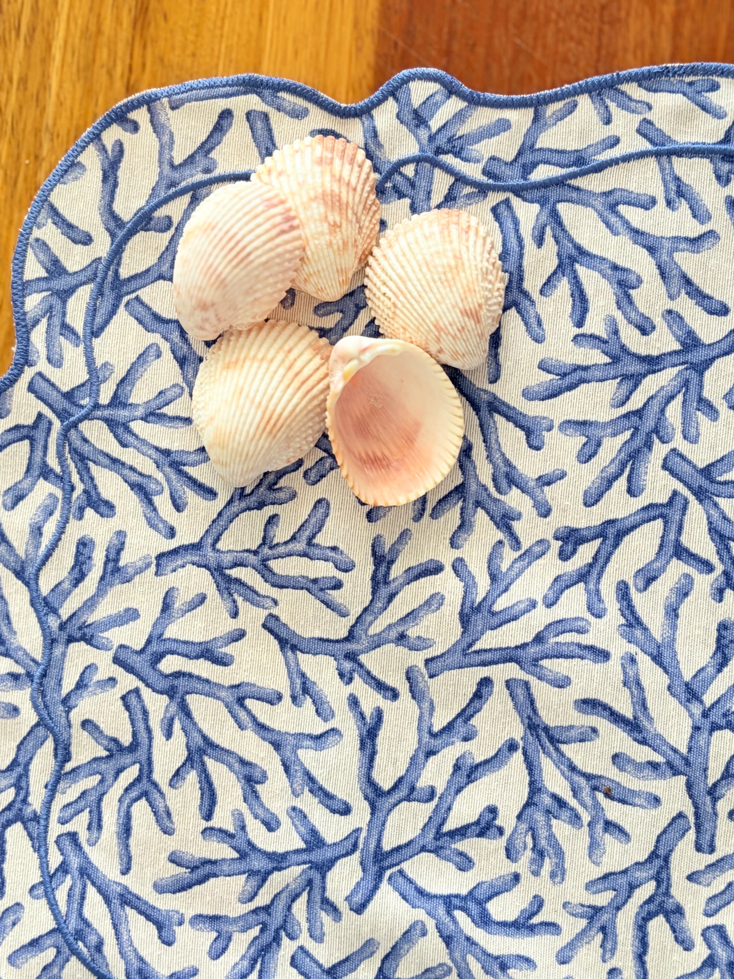 Set de 4 individuales Luisa Coral Azul