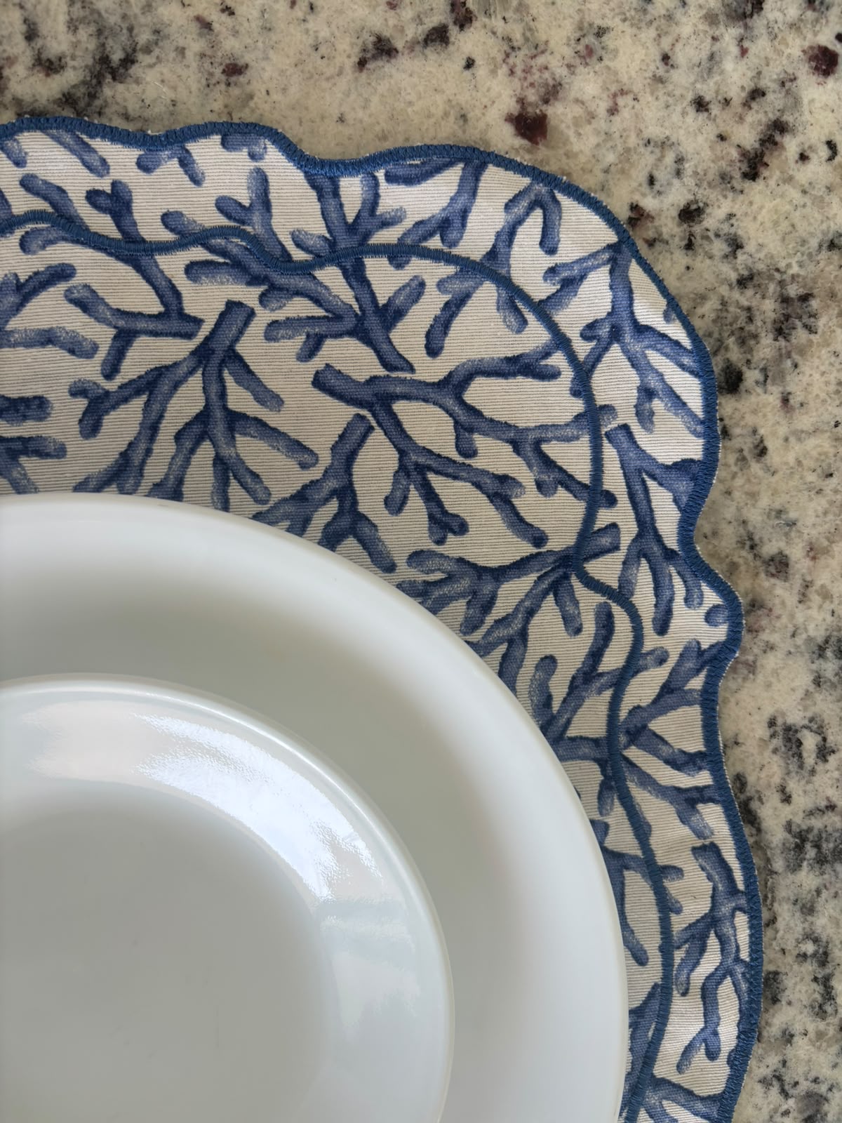 Set de 4 individuales Luisa Coral Azul